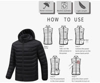 Decrum Heated Jackets For Men - Large Rechargeable Puffer, Winter Warmth Coat - Logan's Toy Chest