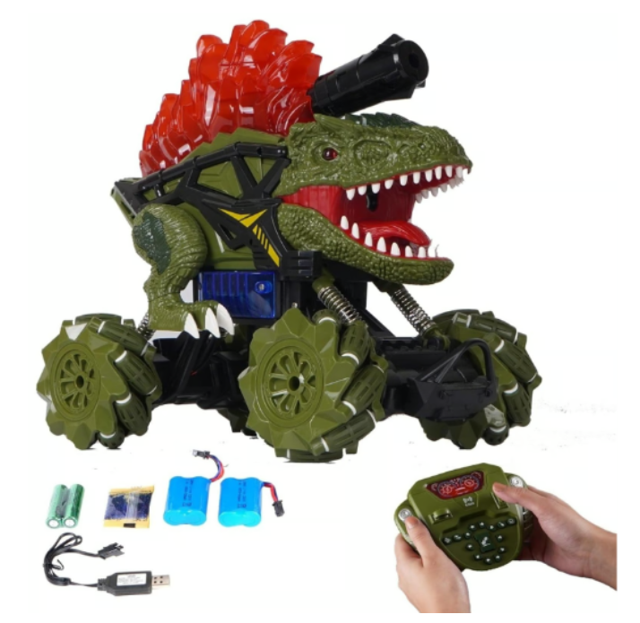 Dinosaur Gel Blaster RC Truck - All Terrain Rechargeable Monster Tank - Logan's Toy Chest