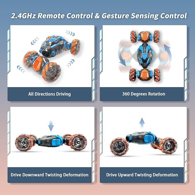 Dzxlin Gesture Sensing RC Stunt Car: 360° Flips & Rotating Toy! - Logan's Toy Chest