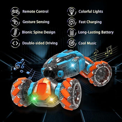 Dzxlin Gesture Sensing RC Stunt Car: 360° Flips & Rotating Toy! - Logan's Toy Chest