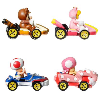 Hot Wheels Mario Kart 4-Pack 1:64 Scale Die-Cast Vehicles Collectible