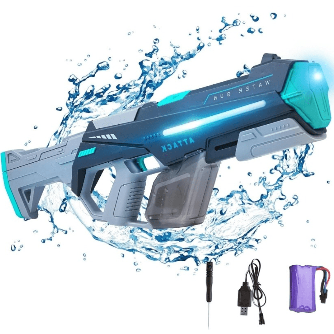 Electric Water Gun - Lights, 32FT Range, Auto Suction - Logan's Toy Chest