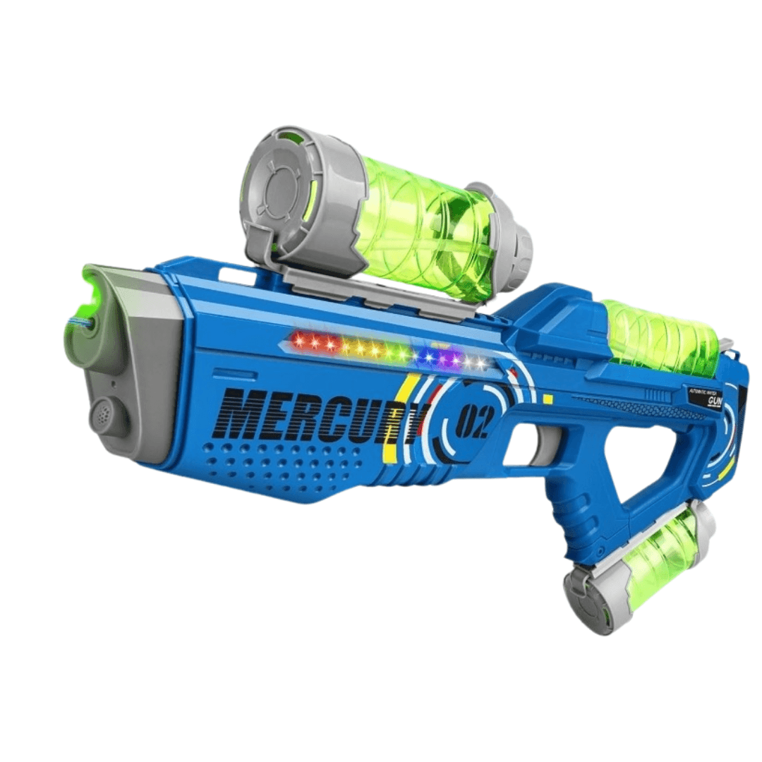 Electric Water Gun with LED Light & 900CC Tank High-Powered Squirting - Logan's Toy Chest