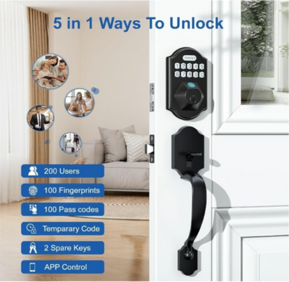 ENOKER Keyless Smart Lock - Fingerprint Keypad Bluetooth Auto-Lock App Controled - Logan's Toy Chest