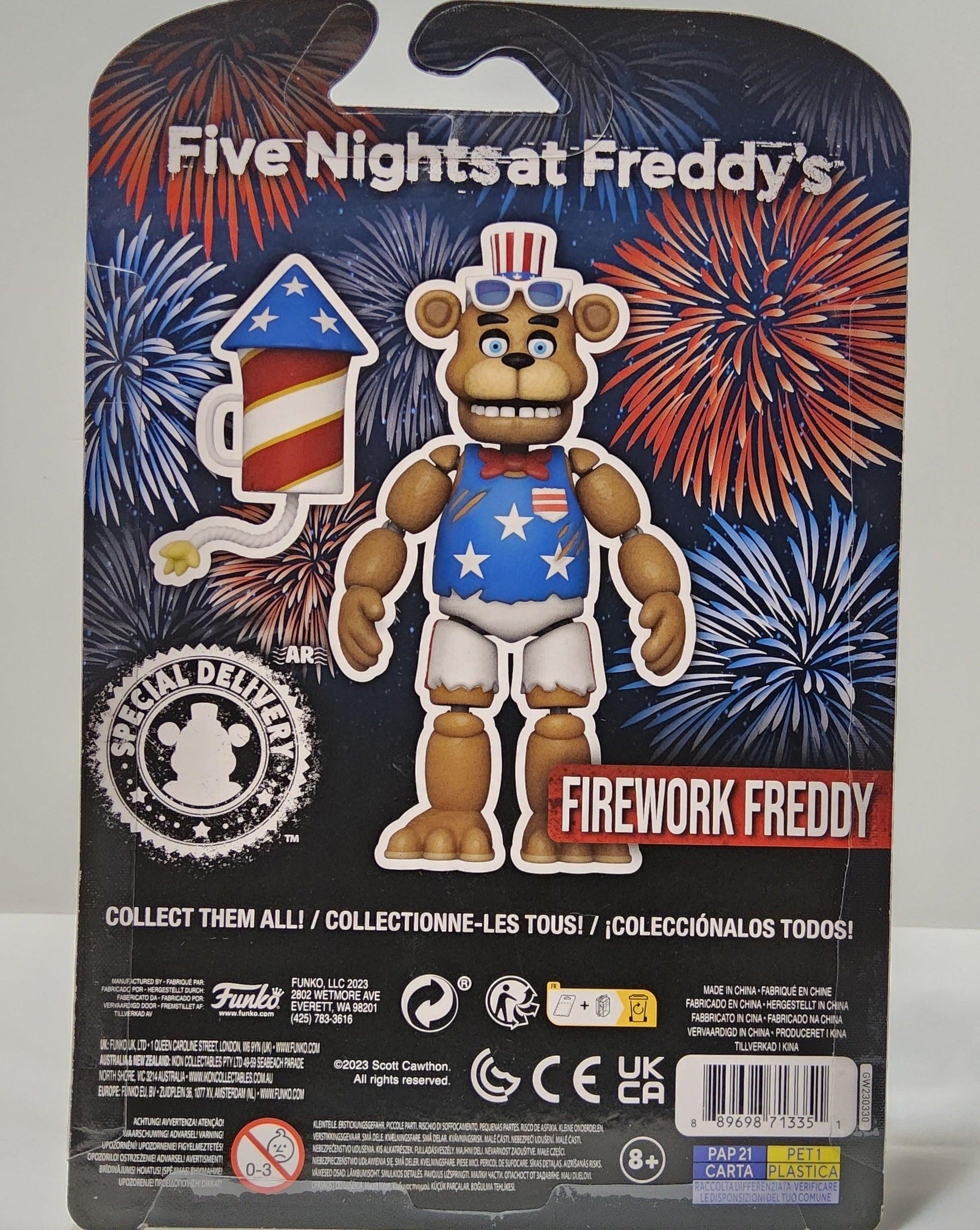 FNAF Five Night's at Freddy's Special Delivery Fireworks 6" Freddy Action Figure - Logan's Toy Chest