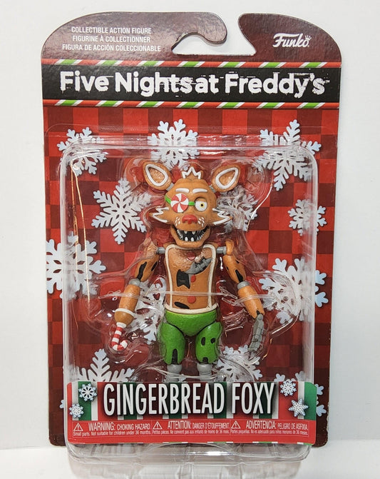 FNAF Five Nights at Freddy's Gingerbread Foxy 5" Holiday Christmas Figure - Logan's Toy Chest