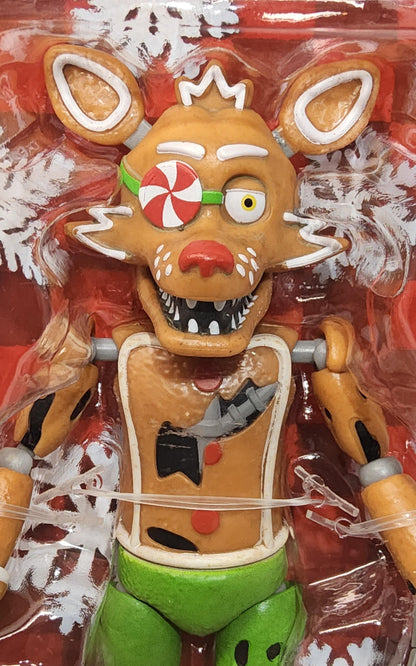 FNAF Five Nights at Freddy's Gingerbread Foxy 5" Holiday Christmas Figure - Logan's Toy Chest