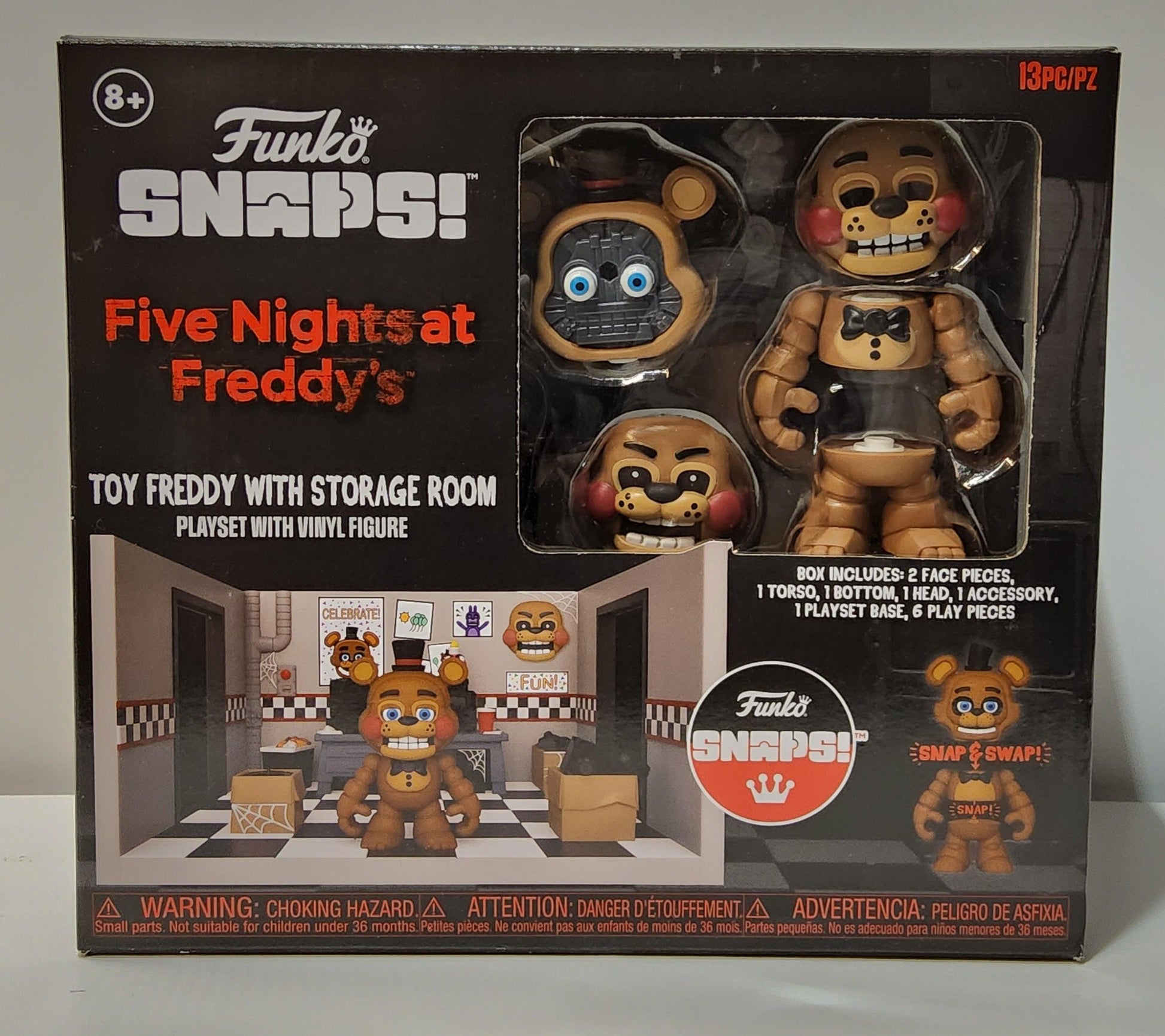 Funko FNAF Toy Freddy 3 Figure with Storage Room Playset