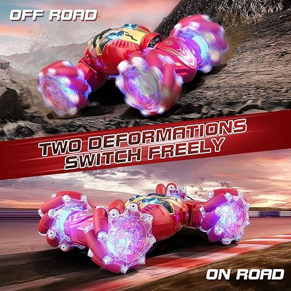 Gesture-Controlled RC Stunt Car with Lights, Spray, Music – 4WD Off-Road - Logan's Toy Chest