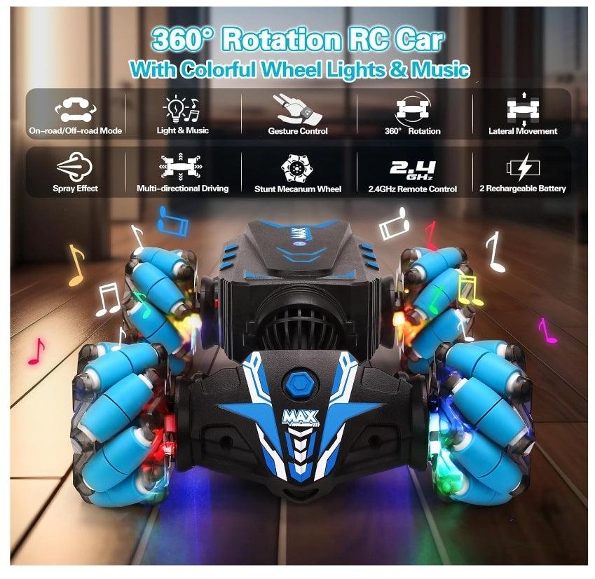 Gesture RC Car: Remote Control Stunt Car with Lights&Music - Logan's Toy Chest