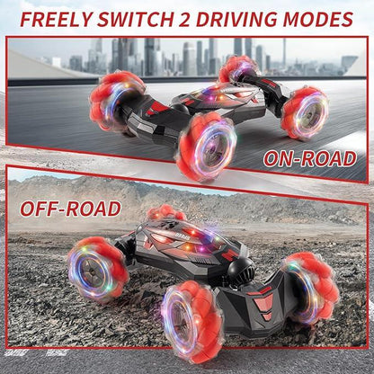 Gesture RC Stunt Car 4WD 360° Rotation Lights Music Toy for Boys Girls 6-12 - Logan's Toy Chest