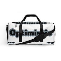 Gray Highlight Optimistic Black Letters Infinity Print Duffel bag - Logan's Toy Chest