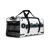 Gray Highlight Optimistic Black Letters Infinity Print Duffel bag - Logan's Toy Chest