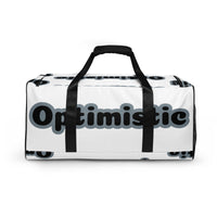 Gray Highlight Optimistic Black Letters Infinity Print Duffel bag - Logan's Toy Chest