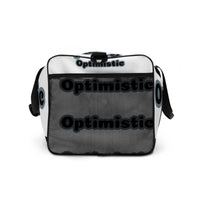 Gray Highlight Optimistic Black Letters Infinity Print Duffel bag - Logan's Toy Chest