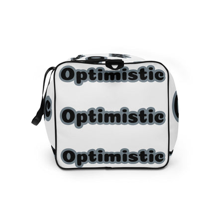 Gray Highlight Optimistic Black Letters Infinity Print Duffel bag - Logan's Toy Chest