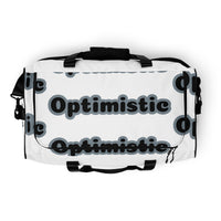 Gray Highlight Optimistic Black Letters Infinity Print Duffel bag - Logan's Toy Chest