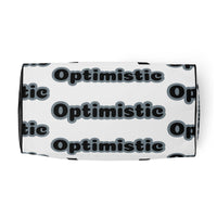 Gray Highlight Optimistic Black Letters Infinity Print Duffel bag - Logan's Toy Chest