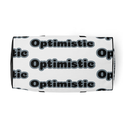 Gray Highlight Optimistic Black Letters Infinity Print Duffel bag - Logan's Toy Chest