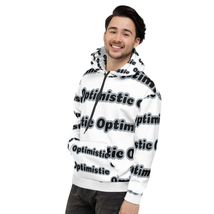 Gray Highlighted Optimistic Black All Over Print Unisex Hoodie - Logan's Toy Chest