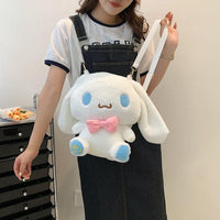 Hello Kitty & Friends My Melody Kuromi Cinnamoroll Kawaii Plush Backpack Plushies - Logan's Toy Chest