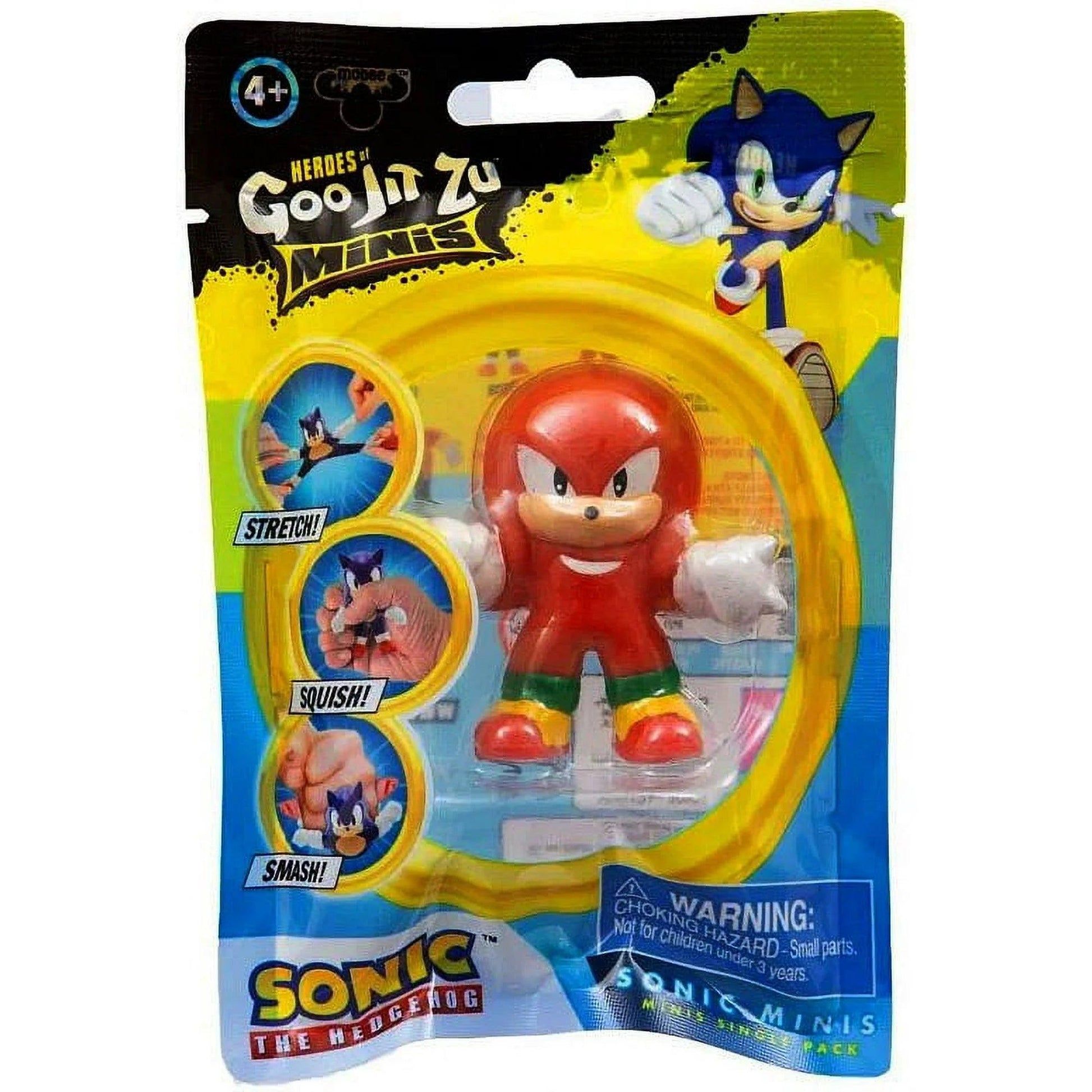 Heroes of Goo Jit Zu Minis Knuckles 2.5" Sonic Figure – Stretchy Toy - Logan's Toy Chest