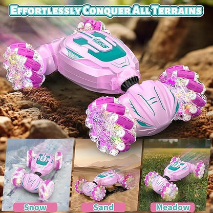 Hodurgyi Gesture-Sensing RC Stunt Car – Pink, 360° Drift, Gifts for Girls - Logan's Toy Chest