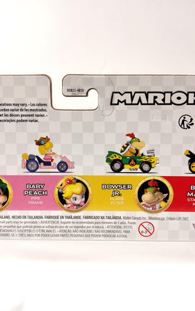 Hot Wheels Mario Kart Luigi Bowser Jr. Baby Princess Peach Baby Mario Racer Cars - Logan's Toy Chest