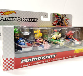 Hot Wheels Mario Kart Luigi Bowser Jr. Baby Princess Peach Baby Mario Racer Cars - Logan's Toy Chest