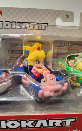 Hot Wheels Mario Kart Luigi Bowser Jr. Baby Princess Peach Baby Mario Racer Cars - Logan's Toy Chest