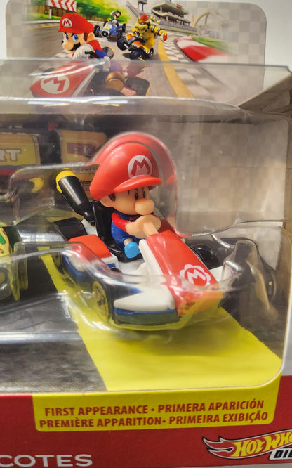 Hot Wheels Mario Kart Luigi Bowser Jr. Baby Princess Peach Baby Mario Racer Cars - Logan's Toy Chest