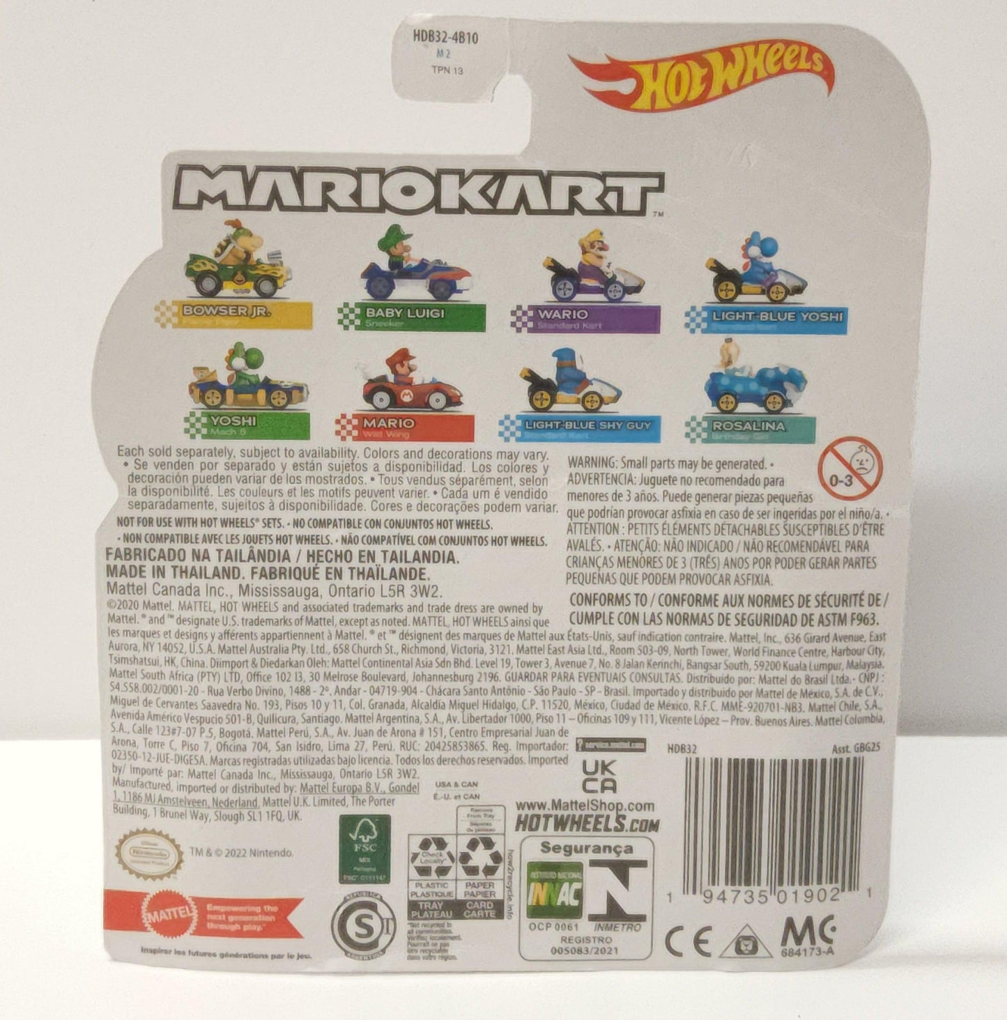 Hot Wheels Super Mario Kart Princess Rosalina Toy Car - Logan's Toy Chest