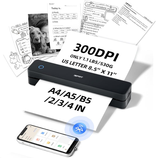 iDPRT MT610 Pro Portable Inkless Thermal Printer, 300DPI, Bluetooth & USB - Logan's Toy Chest