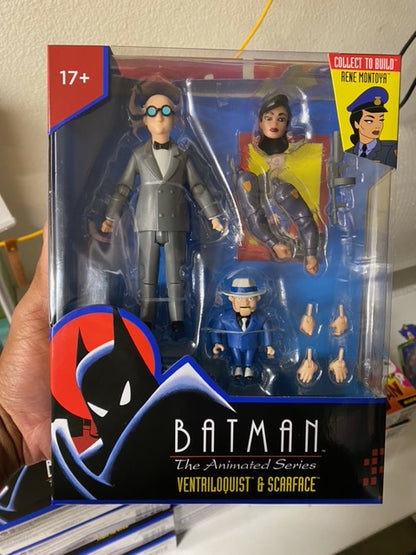 McFarlane Toys DC Direct Batman The Animated Series Ventriloquist & Scarface Build-A Wave 6 Action Figure Set