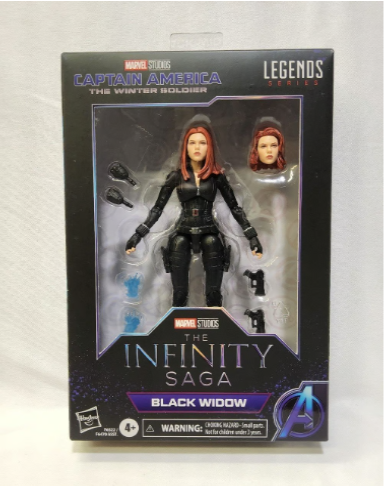 Marvel Legends Black Widow 6” Action Figure, Infinity Saga, 2 Head Sculpts