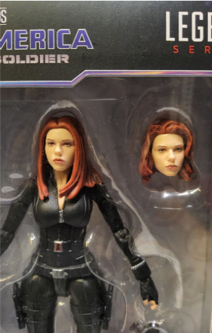 Marvel Legends Black Widow 6” Action Figure, Infinity Saga, 2 Head Sculpts