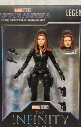 Marvel Legends Black Widow 6” Action Figure, Infinity Saga, 2 Head Sculpts