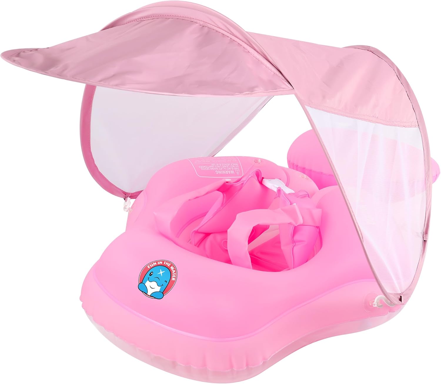 Inflatable Baby Pool Float with Sun Canopy for 6-30 Months - Logan's Toy Chest