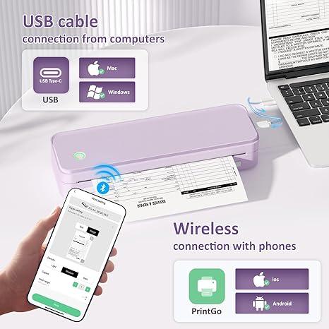 Inkless Portable Bluetooth Printer by Gloryang – Travel Printer with Case - Logan's Toy Chest