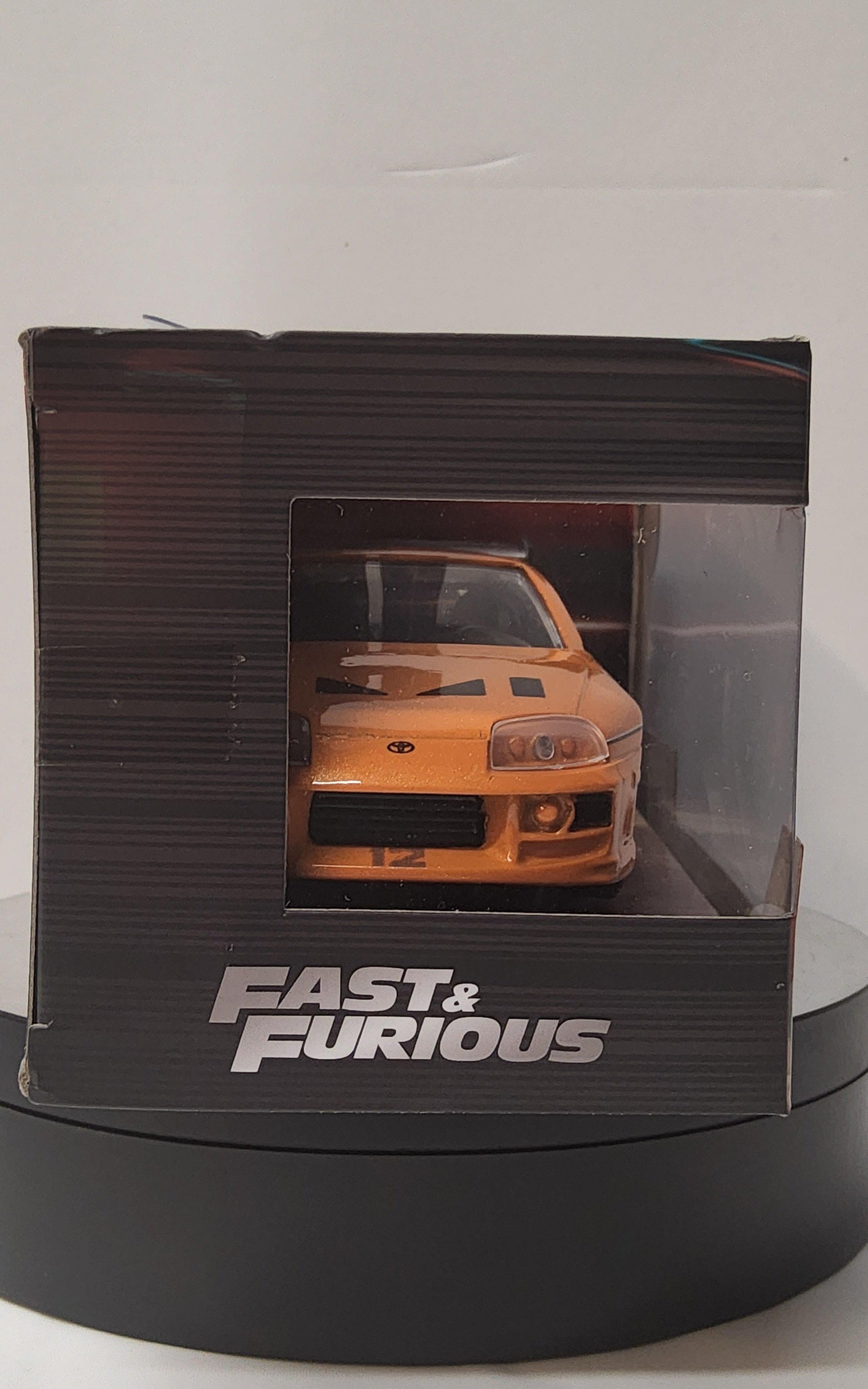 Jada Toys Fast & Furious Movie 1 Brian's Toyota Supra diecast collectible  toy vehicle car, orange with decals, 1:24 scale