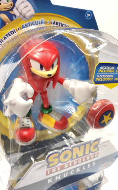 Jakks Pacific Knuckles Sonic the Hedgehog 4" Action Figure with Star Shield - Logan's Toy Chest