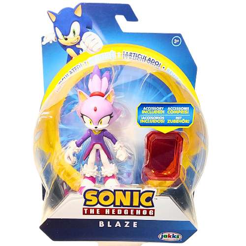 Jakks Pacific Sonic the Hedgehog Blaze 4" Action Figure & Red Ruby - Logan's Toy Chest