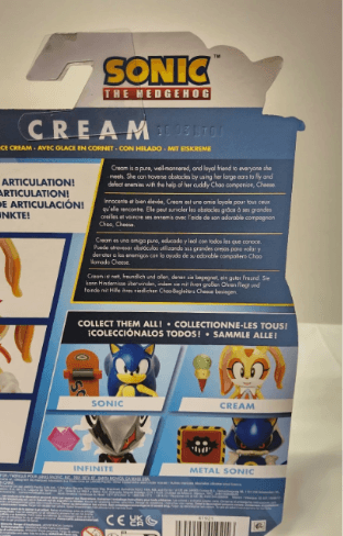 Jakks Pacific Sonic the Hedgehog Cream & Ice Cream Cone 4" Action Figure - Logan's Toy Chest