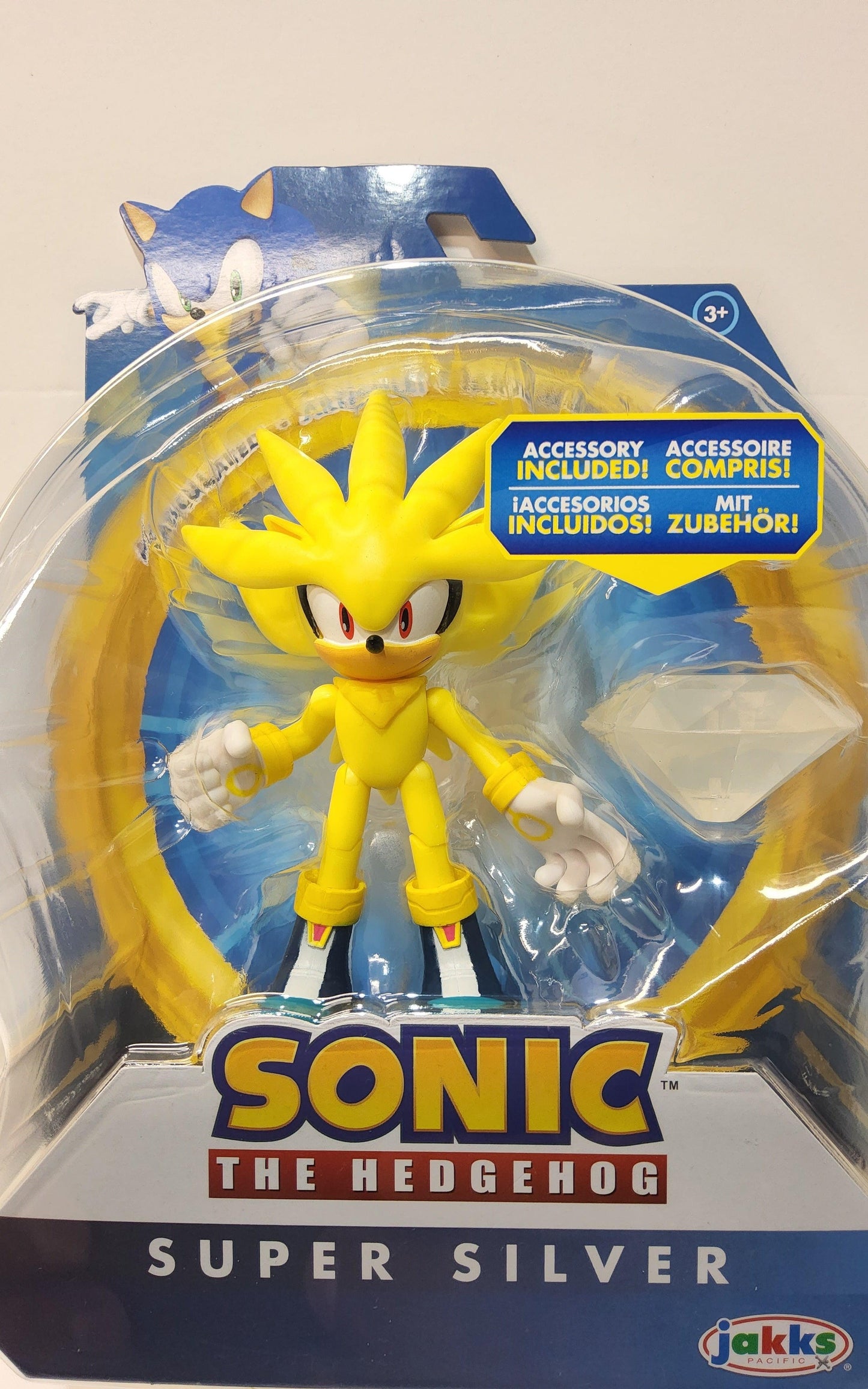 "Jakks Sonic Hedgehog Super Silver Action Figure 4-Inch" - Logan's Toy Chest