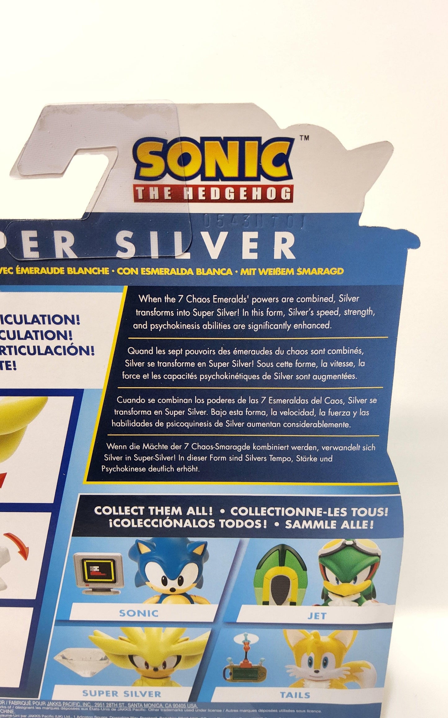 "Jakks Sonic Hedgehog Super Silver Action Figure 4-Inch" - Logan's Toy Chest