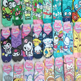 Kawaii Cute Sanrio Hellokitty Kuromi Mymelody Cinnamoroll Pochacco Pompompurin Socks Boat Socks Cartoon Anime Toys For Girls - Logan's Toy Chest