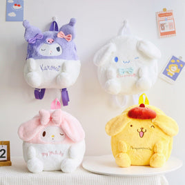 Kawaii Sanrio Series Cinnamoroll My Melody Pompompurin Kuromi Plush Backpack - Logan's Toy Chest