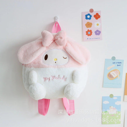 Kawaii Sanrio Series Cinnamoroll My Melody Pompompurin Kuromi Plush Backpack - Logan's Toy Chest