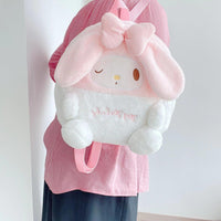 Kawaii Sanrio Series Cinnamoroll My Melody Pompompurin Kuromi Plush Backpack - Logan's Toy Chest