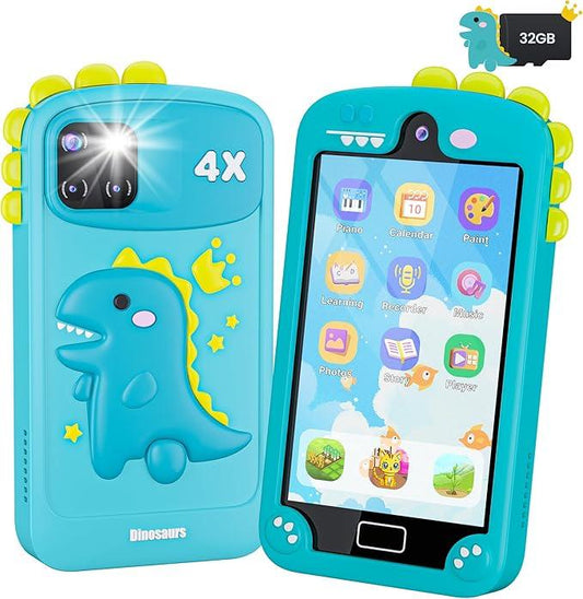 Kids Smart Phone – 4" Touchscreen, 32GB Card, Dual Cameras & 3D Hologram - Logan's Toy Chest